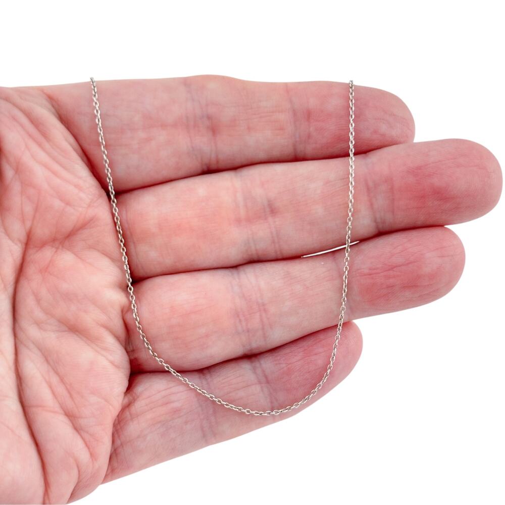 Vintage Italy Sterling Silver 925 Cable Chain Necklace 16"